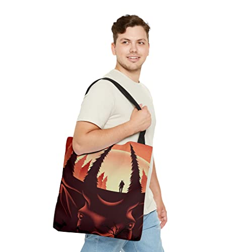 Hunting Aesthetic Deer Tote Bag for Women and Men Beach Bag Shopping Bags School Shoulder Bag Reusable Grocery Bags