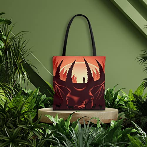 Hunting Aesthetic Deer Tote Bag for Women and Men Beach Bag Shopping Bags School Shoulder Bag Reusable Grocery Bags