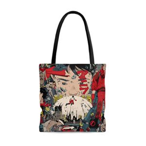 aki-ra aesthetic manga tote bag for women and men beach bag shopping bags school shoulder bag reusable grocery bags