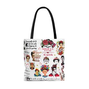 Tropical Aesthetic Flowers Tote Frida Bag for Women and Men Beach Bag Shopping Bags School Shoulder Bag Reusable Grocery Bags