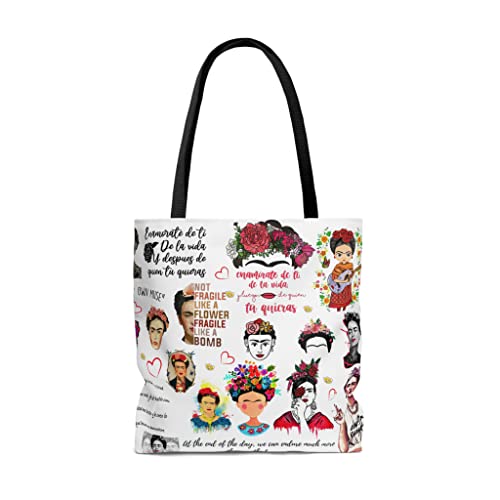 Tropical Aesthetic Flowers Tote Frida Bag for Women and Men Beach Bag Shopping Bags School Shoulder Bag Reusable Grocery Bags