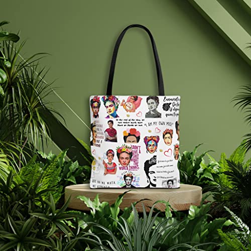 Tropical Aesthetic Flowers Tote Frida Bag for Women and Men Beach Bag Shopping Bags School Shoulder Bag Reusable Grocery Bags