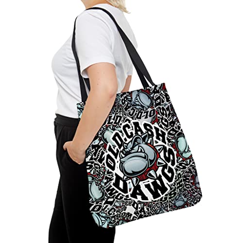 Dawgs Aesthetic Tote Bag for Women and Men Beach Bag Shopping Bags School Shoulder Bag Reusable Grocery Bags