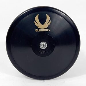 Olympus Midnight Series 2.5kg - 2.25kg - 1.75kg - 1.5kg - 1.25kg - .75kg Low-Spin Training Discus, 65% Rim Weight - Training Approved Track & Field Throwing Discus (2.5, kilograms)