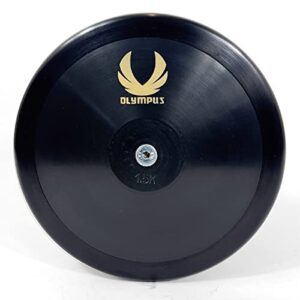 Olympus Midnight Series 2.5kg - 2.25kg - 1.75kg - 1.5kg - 1.25kg - .75kg Low-Spin Training Discus, 65% Rim Weight - Training Approved Track & Field Throwing Discus (2.5, kilograms)