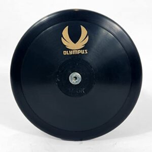 Olympus Midnight Series 2.5kg - 2.25kg - 1.75kg - 1.5kg - 1.25kg - .75kg Low-Spin Training Discus, 65% Rim Weight - Training Approved Track & Field Throwing Discus (2.5, kilograms)