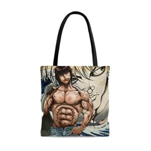baki aesthetic hanma tote bag for women and men beach bag shopping bags school shoulder bag reusable grocery bags