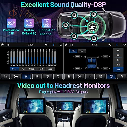 ACTASIAN Single Din Car Stereo with Apple Carplay and Android Auto, 9 Inch Car Stereo with Bluetooth, DSP, USB/SD Port, Car Audio with IPS Screen,FM Car Radio Receiver, Backup Camera