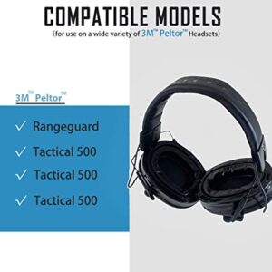 PROHEAR Gel Ear Pads Compatible with Peltor Sport RangeGuard TAC100 300 500 Earmuffs, Comfortable Replacement Gel Ear Cups