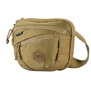 m-tac elite sphaera hex bag gen.2 - tactical crossbody ccw conceal carry chest pack - edc shoulder sling bag (coyote)