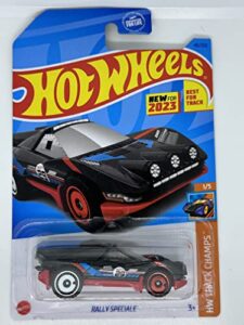 hot wheels - rally speciale - hw track champs 1/5 - black - 2023 - mint/nrmint ships bubble wrapped in a sized box