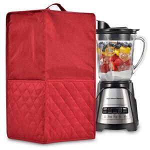 zbeiur kitchen blender dust cover,blender covers compatible with ninja foodi blender,juicer cover with accessory pocket. waterproof fabric, easy to clean (red)