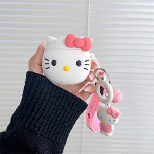 for Air Pod Pro 2019/Pro 2 Case 2022, Cartoon Cute Kawaii Silicone Cases for AirPod Pro 2 Design Character Cover Cool Unique Fashion Fun Funny Soft Coves for Girls Girly Boys (baiseshoubing pro)