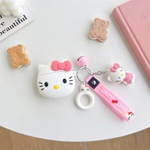 for Air Pod Pro 2019/Pro 2 Case 2022, Cartoon Cute Kawaii Silicone Cases for AirPod Pro 2 Design Character Cover Cool Unique Fashion Fun Funny Soft Coves for Girls Girly Boys (baiseshoubing pro)