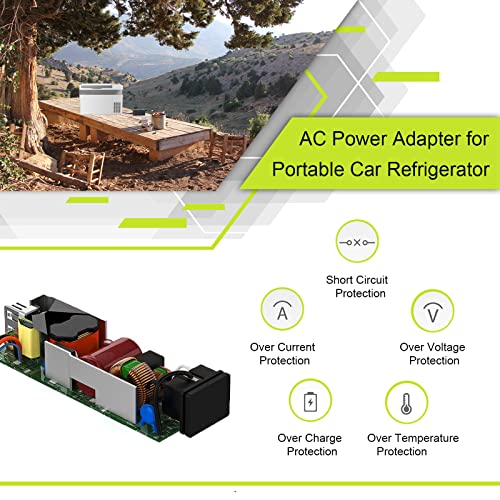 JacEnergy AC Power Cord Power Adapter for 12 Volt Refrigerator 12Volt Car Refrigerator Car Fridge Freezer Parts For Other Brand Portable Freezer Fridge