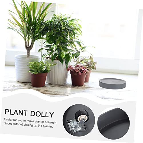 DOITOOL 5pcs Rolling Mobile Flowerpot Pot for Plants Indoor Garbage Can Outdoor with Wheels Pot Trays for Plants Trash Can Dolly Plastic Plant Caddy with Wheels Outdoor Indoor Plant Stand