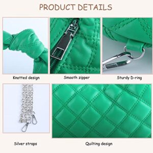 ELDA Knotted Handbag for Women Dumpling Bag Quilted Clutch Handbag Cloud Purse Fashion Ruched Bag Handmade Leather Hobo Bag