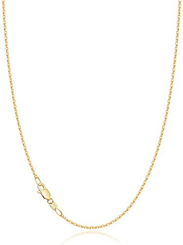 Jewlpire 18K Over Gold Chain Necklace for Women Girls, 1.2mm Cable Chain Gold Chain Thin & Dainty & Sturdy Women's Chain Necklaces 24inch