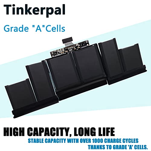 Tinkerpal A1494 Laptop Battery Compatible with MacBook Pro 15 inch Retina A1398 Late 2013 Mid 2014 Early 2015 Version, ME293 ME294 MGXA2 MGXC2 MJLQ2 MJLT2 MJLU2 11.26V 95Wh