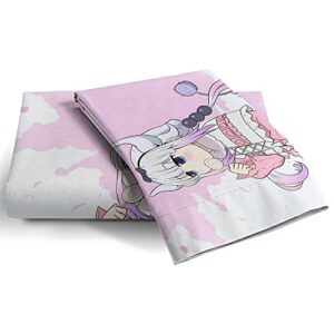 AKARDO Kobayashi Dragon Bonne Duvet Covers Anime Kanna Tohru Soft Microfiber Washed Duvet Cover Set 3 Pieces with Zipper Closure,Beding Set (01,Twin (68"x86"))