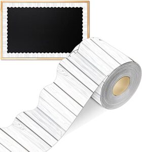 white wood border trim, roll 66ft bulletin board borders, poster board decorating supplies, decoration strips for bulletin board trim, teacher student use for classroom decor…