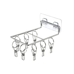 noomieqcf clothes drying rack towel rack sock drying clamp stainless steel drying drip hanger self adhensive hanger rack for socks gloves baby clothes