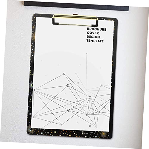 NUOBESTY Plastic Folders Exam Pattern Teacher Office Holder Profile Clip for Low Fashion Document Writing Paper Case Convenient Clipboards Letter Size Portable Clipboard Conference