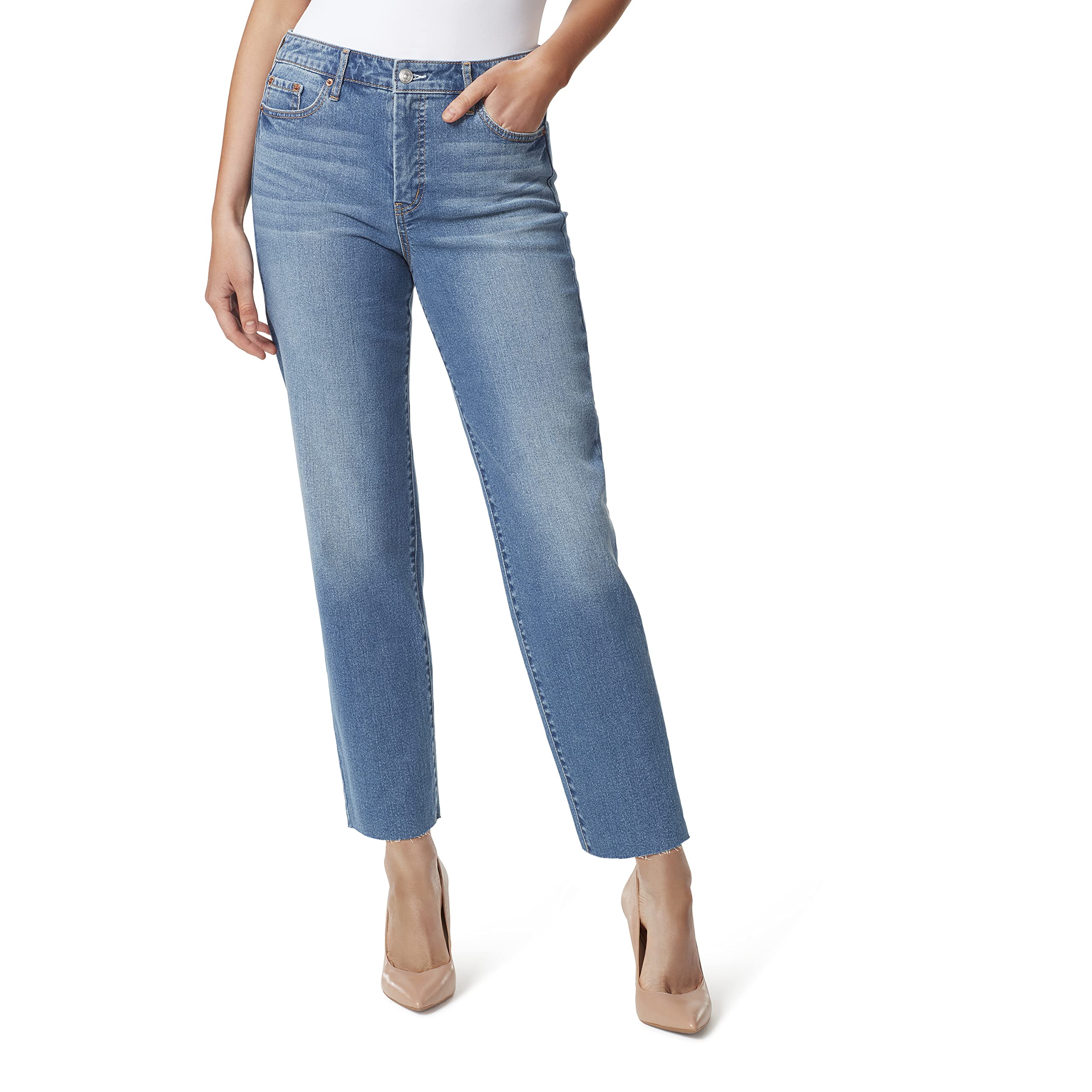 Jessica Simpson Women's Plus Size Spotlight Straight Leg Jean, GET ON with IT