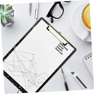 4pcs Conference Convenient Storage Letter Case Document Profile Low Holder Exam Portable Board Writing Fashion File Size Pattern Clip Clipboard Paper Nurses