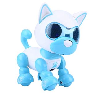 spyminnpoo robot dog toy,electronic robot dog pet toy smart kids interactive walking sound puppy with led light educational toy gift robot dog toy for kids children (blue)