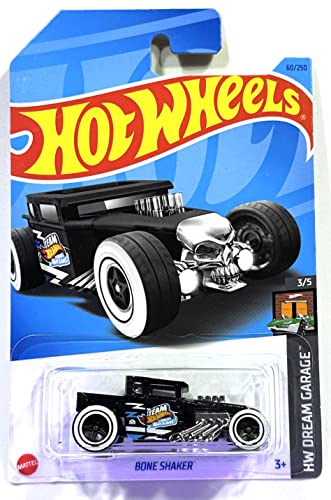 Hot Wheels - Bone Shaker - HW Dream Garage 3/5 - Black - 2023 - Mint/NrMint Ships Bubble Wrapped in a Sized Box