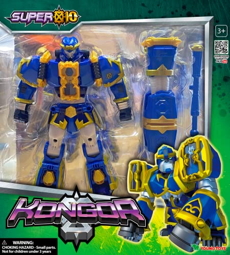 SUPER10 Mix X Change Kongor, Youngtoys Transforming Collectible Toys Animals to Robot