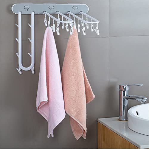 N/A Folding Multifunctional Clothes Rack Wardrobe Storage Rack Space Saving Clothes Rack (Color : D, Size