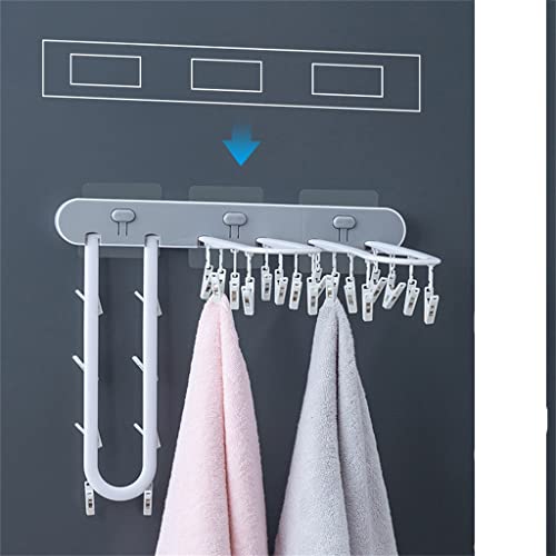 N/A Folding Multifunctional Clothes Rack Wardrobe Storage Rack Space Saving Clothes Rack (Color : D, Size