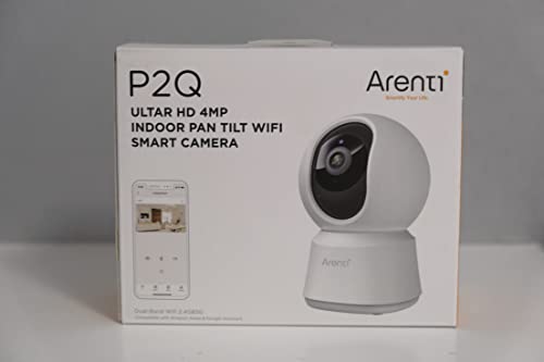 ARENTI 5ghz WiFi Security Camera Indoor, 4MP Plug-in Pet Dog Camera with Phone App, Baby Home Cam 2.4G/5G Dual-Band, AI Motion Detection, Auto Tracking, 2-Way Talk, Night Vision, Works with Alexa