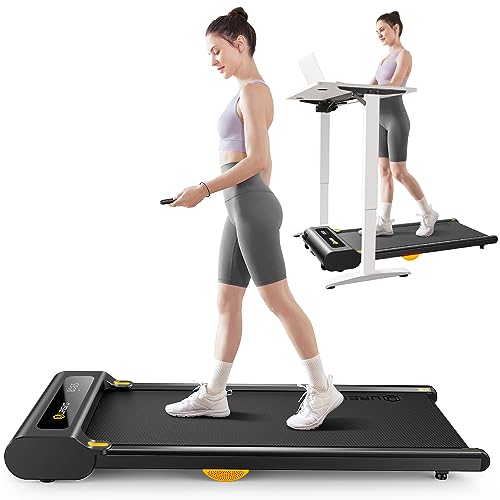 UREVO Under Desk Treadmill, Walking Pad for Home/Office, Portable Walking Treadmill 2.25HP, Walking Jogging Machine with 265 lbs Weight Capacity Remote Control LED Display Black