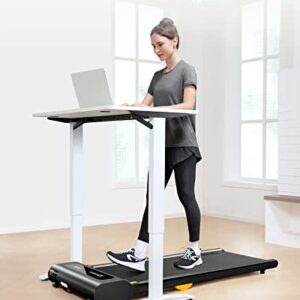 UREVO Under Desk Treadmill, Walking Pad for Home/Office, Portable Walking Treadmill 2.25HP, Walking Jogging Machine with 265 lbs Weight Capacity Remote Control LED Display Black