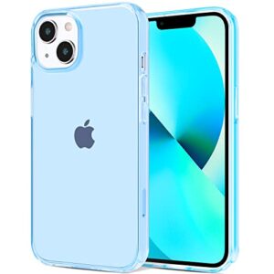 jjgoo compatible with iphone 13 mini case, soft transparent shockproof protective slim thin bumper phone cover for iphone 13 mini - 5.4 inch, translucentblue