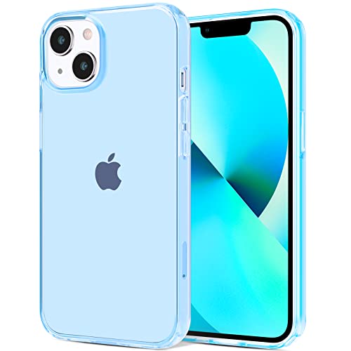 JJGoo Compatible with iPhone 13 Mini Case, Soft Transparent Shockproof Protective Slim Thin Bumper Phone Cover for iPhone 13 Mini - 5.4 inch, TranslucentBlue