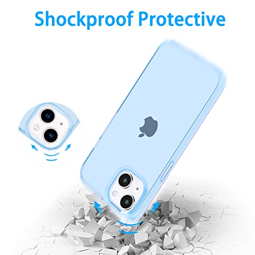 JJGoo Compatible with iPhone 13 Mini Case, Soft Transparent Shockproof Protective Slim Thin Bumper Phone Cover for iPhone 13 Mini - 5.4 inch, TranslucentBlue