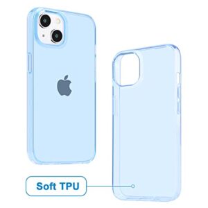 JJGoo Compatible with iPhone 13 Mini Case, Soft Transparent Shockproof Protective Slim Thin Bumper Phone Cover for iPhone 13 Mini - 5.4 inch, TranslucentBlue