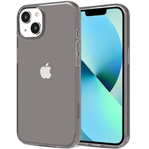 jjgoo compatible with iphone 13 mini case, soft transparent shockproof protective slim thin bumper phone cover for iphone 13 mini - 5.4 inch, translucentblack