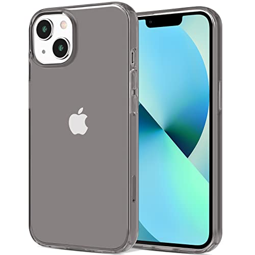 JJGoo Compatible with iPhone 13 Mini Case, Soft Transparent Shockproof Protective Slim Thin Bumper Phone Cover for iPhone 13 Mini - 5.4 inch, TranslucentBlack