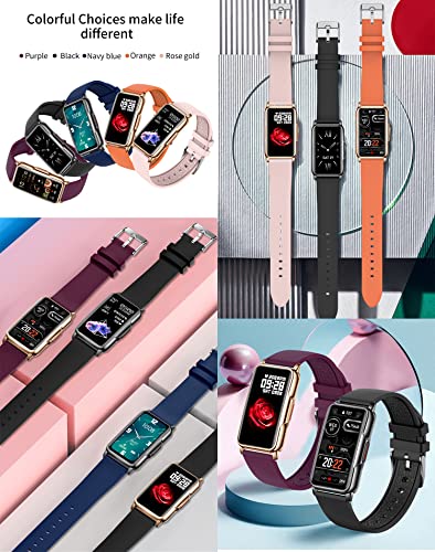 FORSINING Smart Watch Heart Rate Blood Oxygen Monitor 1.47" for Women Men Speed Measurement Sleep Tracker IP67 Waterproof for Android iOS Phones, Black Black