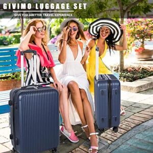 CYOIDAI GIVIMO 3 Piece Luggage Set PC + ABS Lightweight Hard Shell Suitcase Set with Double Spinner Wheels TSA Lock, Set of 3 (20/24/28)