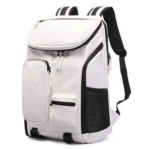 tangcorle travel laptop backpack for men women waterproof business work bag casual computer daily backpacks (white)