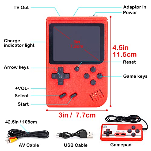 Handheld Game Console for Kids Boys Girls, Toys for 6 7 8 9 10 11 12 13 14 Year Old Boy, Retro Game Console Gifts for Adults Boys, Game Gifts for Boys Ages 5-11, Birthday Gifts for Kids Adults