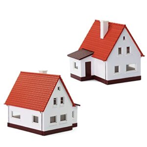 One Set N Scale 1:160 Model Village House Assembled Model Architectural Building Layout JZN03R
