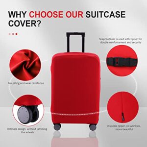 RainVillage Travel Luggage Cover Suitcase Protector Scratch-Resistant Fit 19-31 Inch Suitcase, Not Included Suitcase (Red, S(19-21 inch))