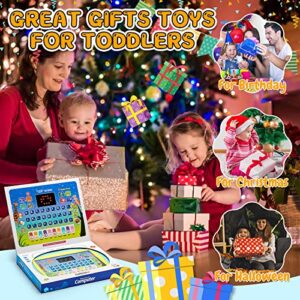 Toddler Educational Tablet Sensory Toys for Boys Age 2-4, Kids Preschool Learning Activities Games Electric Interactive Laptop with Read Spell & Talking Mode for Autism Children Birthday Presents